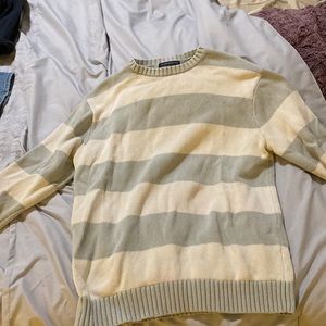 Brandy light blue and white sweater